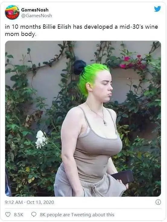 Billie泳装,billie billieeilish脱了首次展现e杯身材变身寡姐登上vogue封面