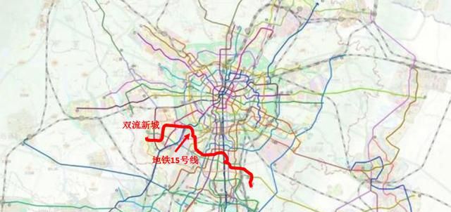 在成都的地铁规划中,地铁15号线只是一条远期线路,且该线路并不会连接