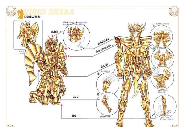 《圣斗士星矢》:车田正美笔下的圣衣赏析,漫画版圣衣分解图谱