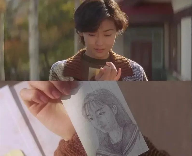 亦或是看到借书卡背后的自画像时的羞涩;因为《情书》里女树和