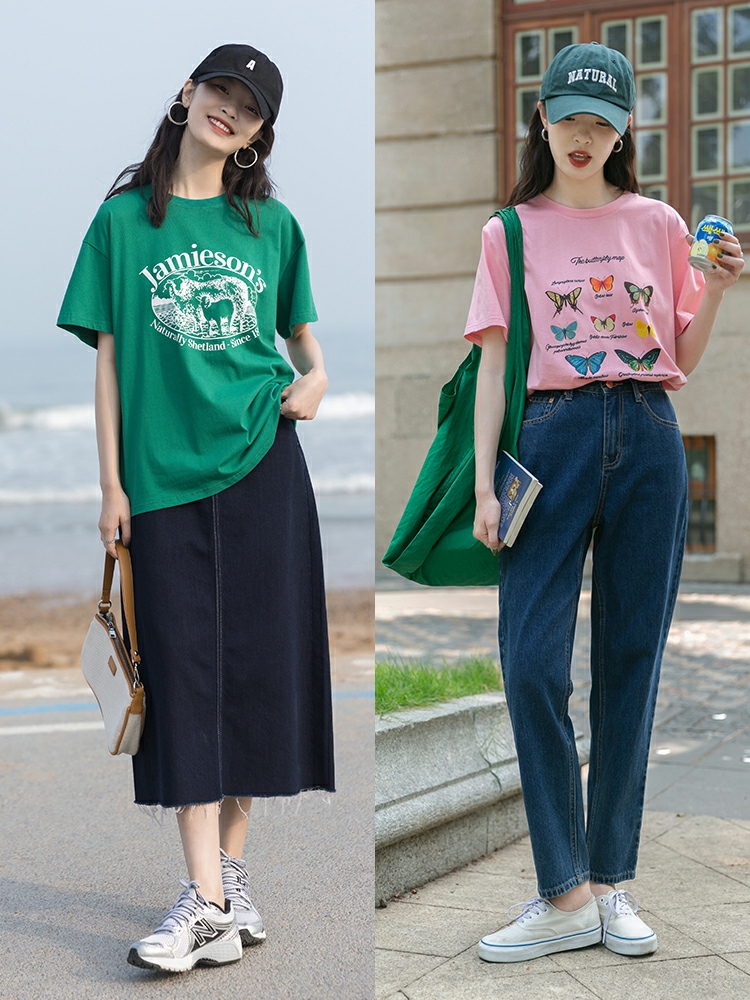 基础款T恤也能穿出高级感，借鉴这几个穿搭思路，轻松美出新高度