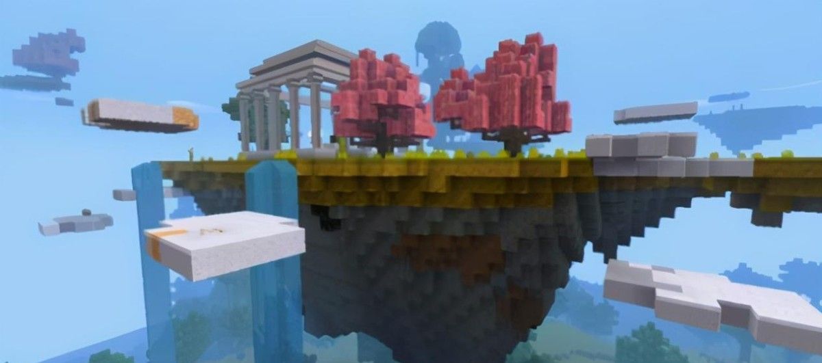 迷你世界更新出空岛生态,不仅漂亮还有商人