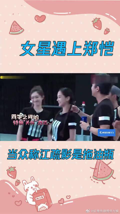 女星遇上郑恺 当众称江疏影是拖油瓶