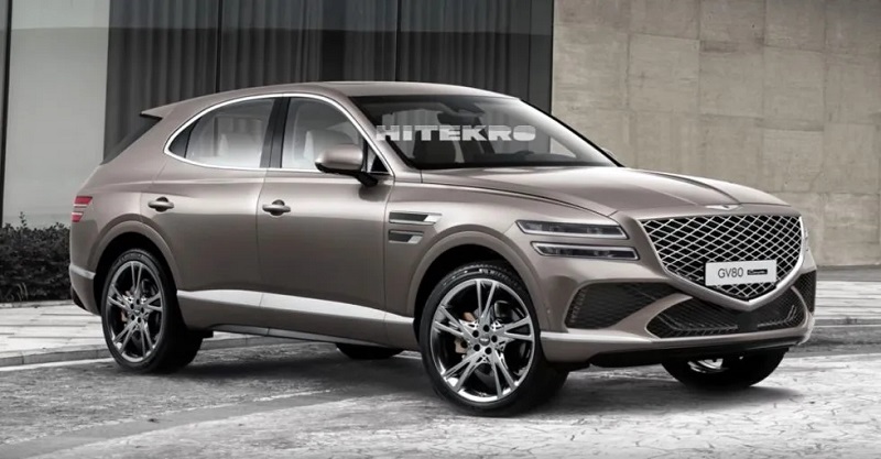 定位中大型轿跑SUV 捷尼赛思GV80 Coupe渲染图曝光