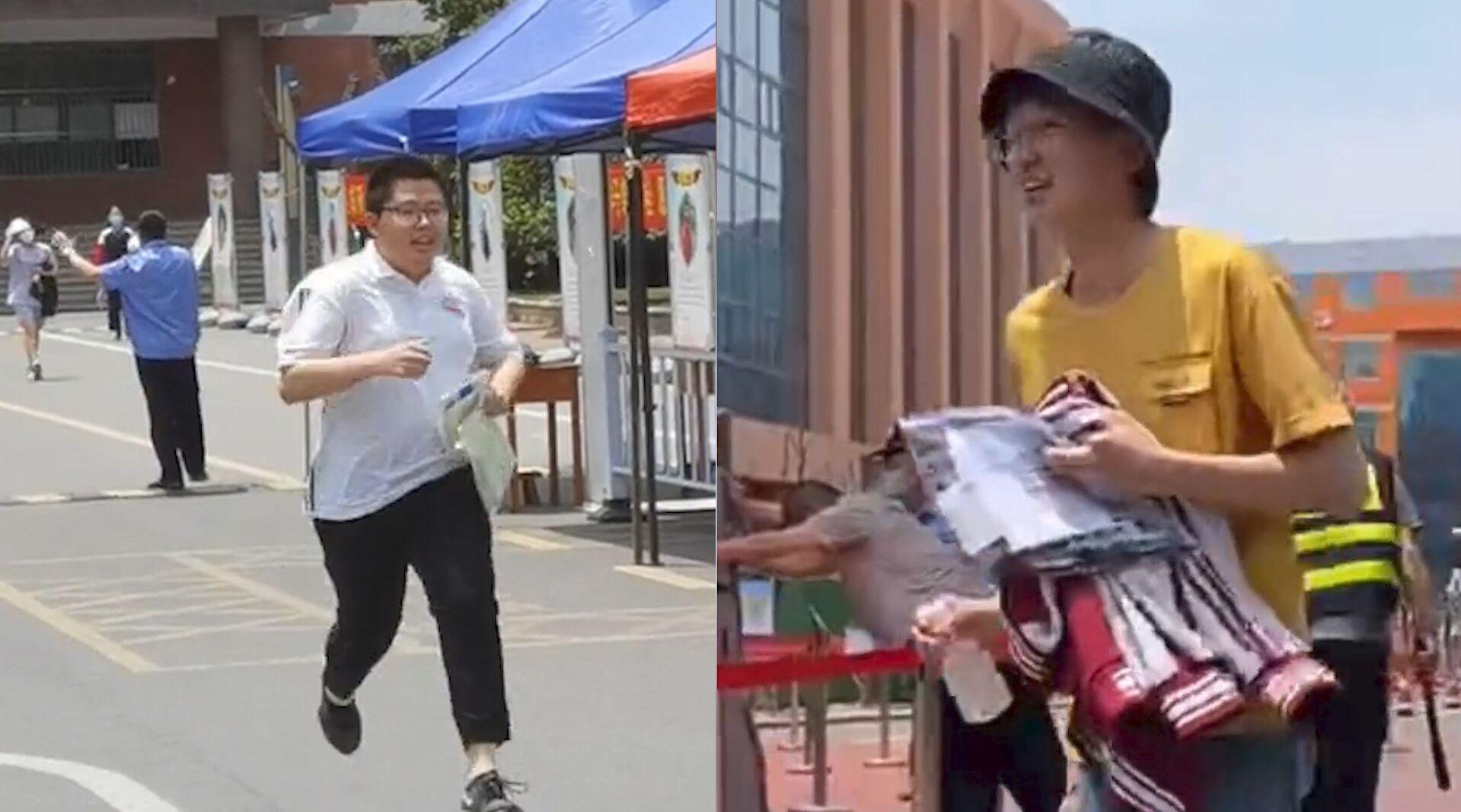 盘点高考首日第一个出考场的同学：满脸自信笑容，回答意想不到_新浪新闻