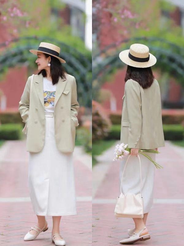 给穿衣搭配做减法，这一季简约淑女风穿搭，基本款也可以很优雅！