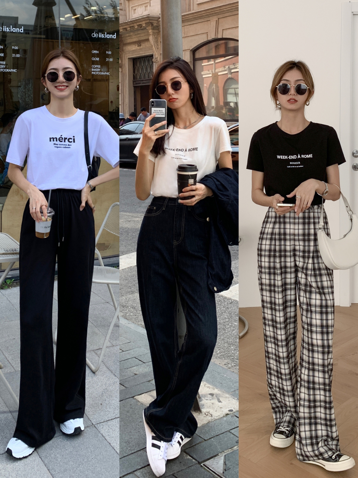 夏天，“阔腿裤”更时髦的搭配方式，洋气时髦又不挑人