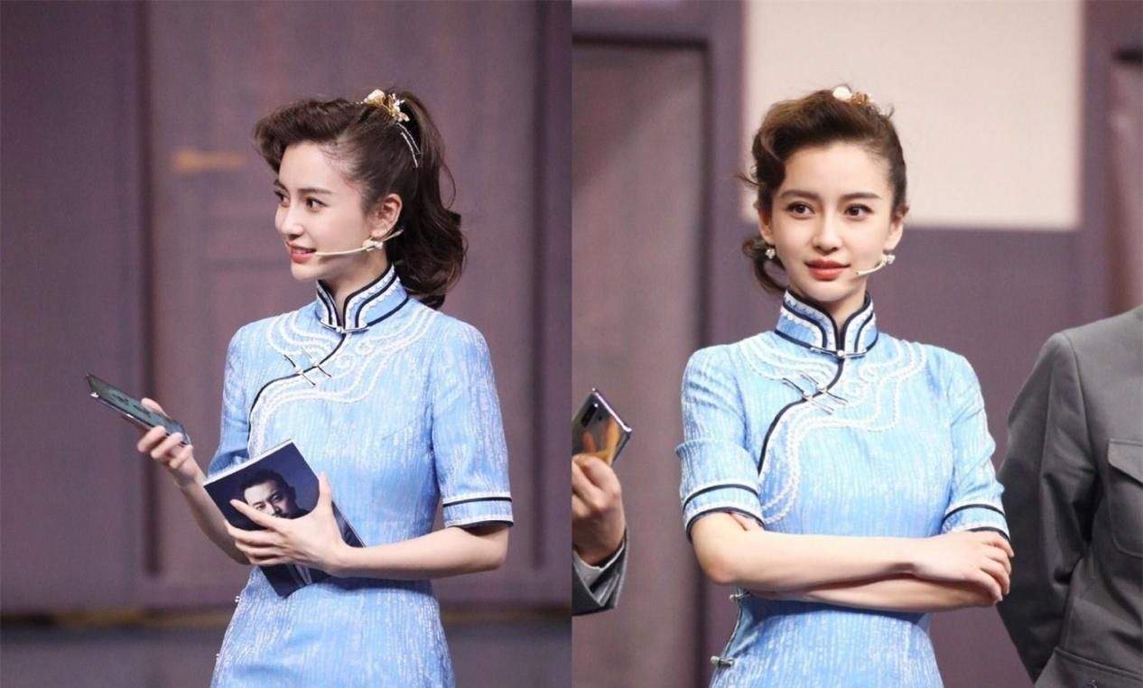 Angelababy旗袍,Angelababy黑色吊带 真"神仙"颜值!angelababy穿民国风美成仙女,难怪黄教主不放手
