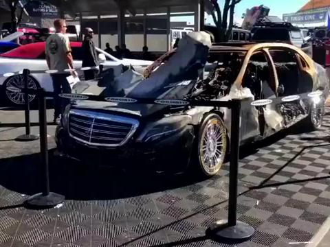 轮毂广告做的精妙，车都烧废了，轮胎还好好的