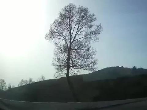 行车记录仪实拍：还是在急转弯之前按喇叭，以免变成豆腐
