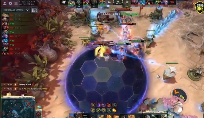 ESL One:辅助荣耀经典合击传奇无敌 T1连翻两局3