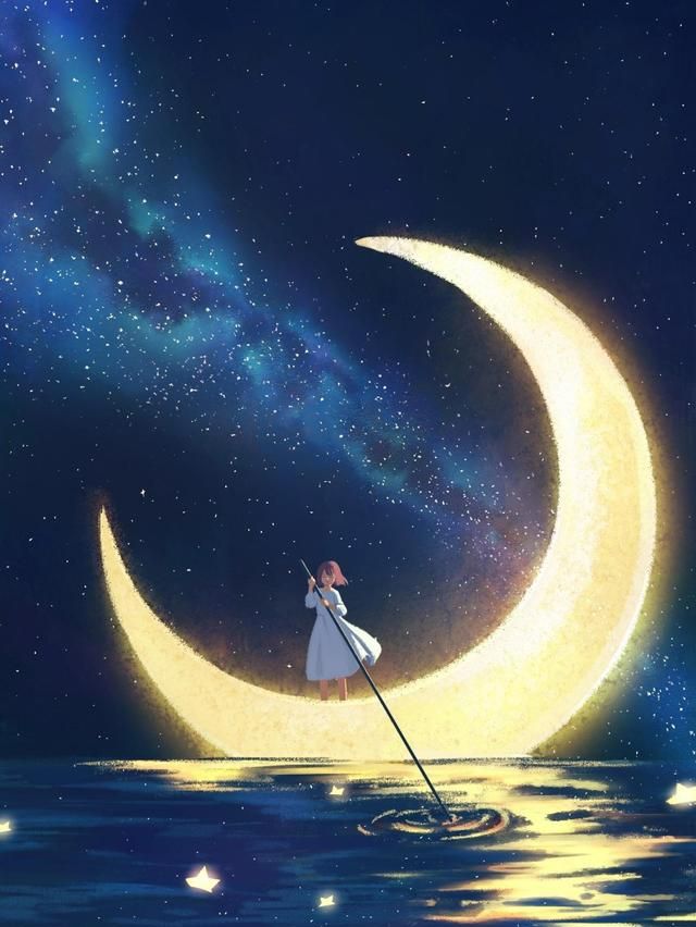 折一纸船的摇篮,邀月亮入睡,请星星伴眠.