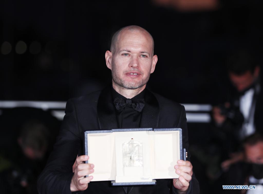 Israli director Nadav Lapid poses during a photocall after winning the Jury Prize for his film 