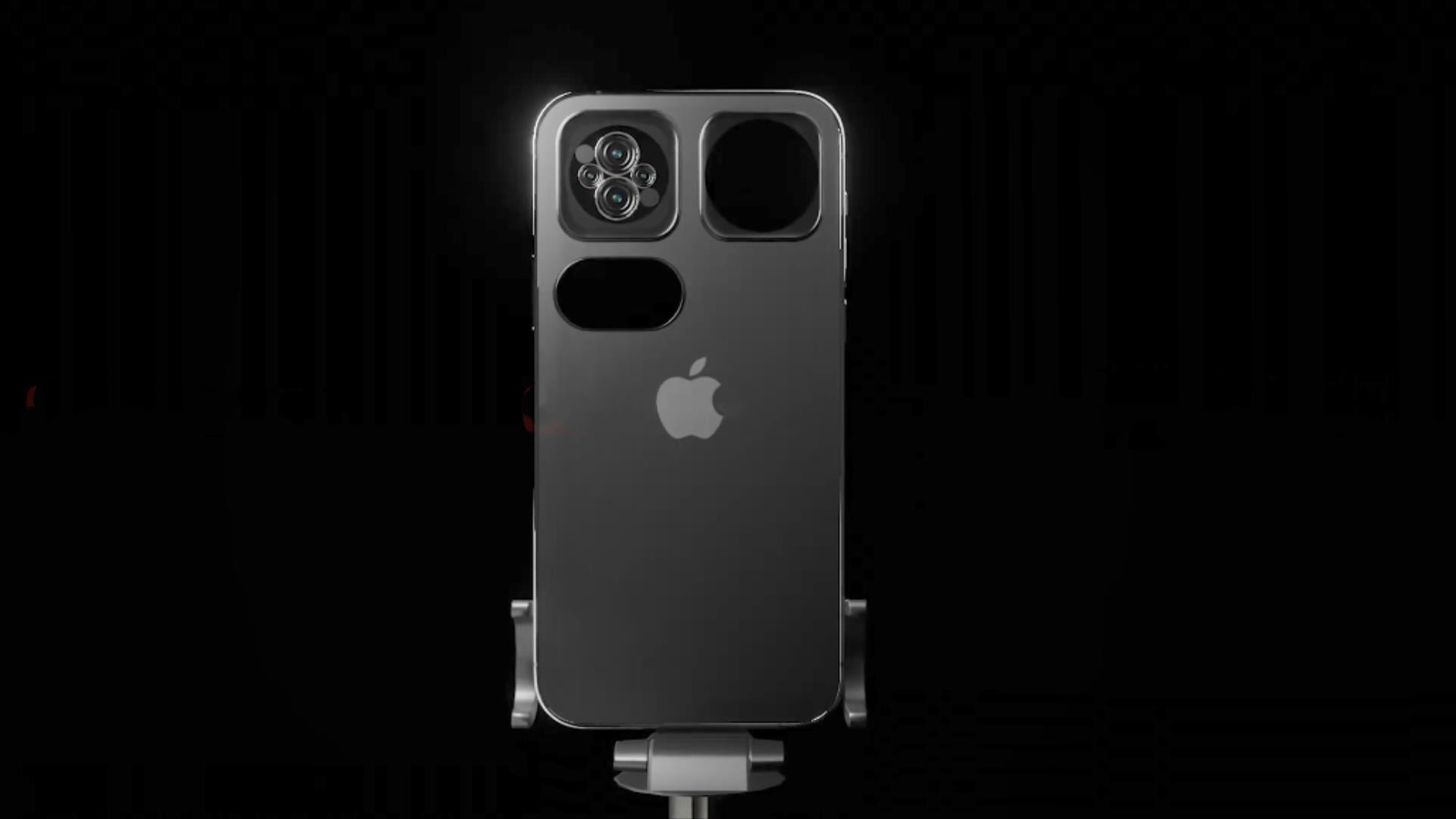 iphone13pro实物图,iphone12pro颜色实物图 iphone13pro渲染图机身搭载2块副屏后置4摄可以陀飞轮旋转