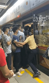 【趣图】挤地铁时想下车的你
