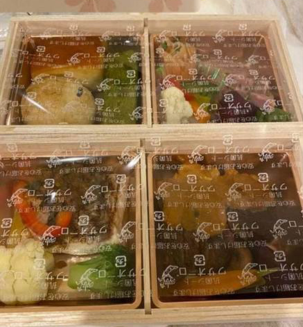 中国台北队晚餐便当 图自社交媒体