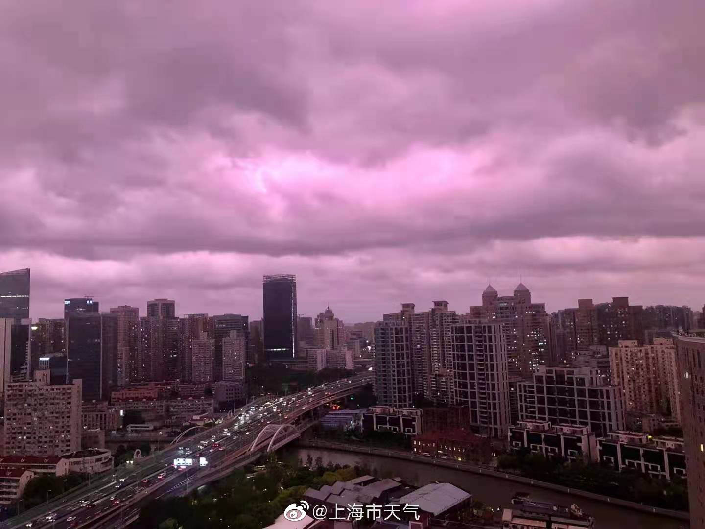 本文图片均来自微博@上海市天气