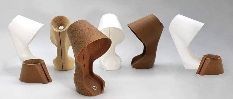 Table lamp 3D printed with orange peel: a practitioner of environmentally friendly life
