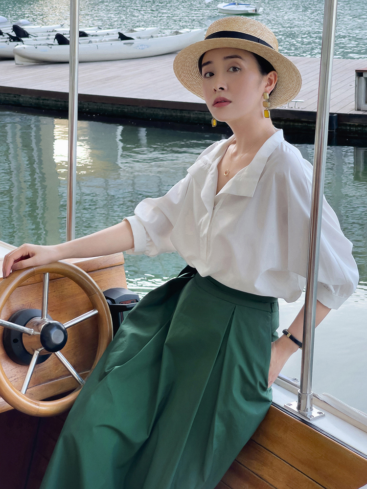 夏季怎么穿搭,衬衫搭配半身裙优雅大气,女神范十足 夏季怎么穿搭,衬衫搭配半身裙优雅大气,女神范十足