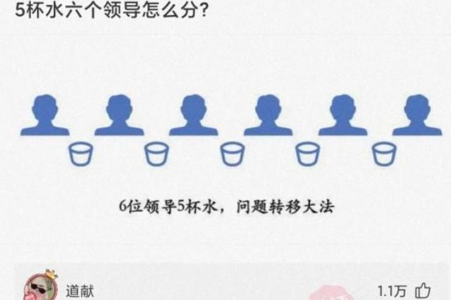 面试被问:只有5瓶水6个领导怎么分?大学生高情商回答被录取休闲区蓝鸢梦想 - Www.slyday.coM 面试被问:只有5瓶水6个领导怎么分?大学生高情商回答被录取休闲区蓝鸢梦想 - Www.slyday.coM