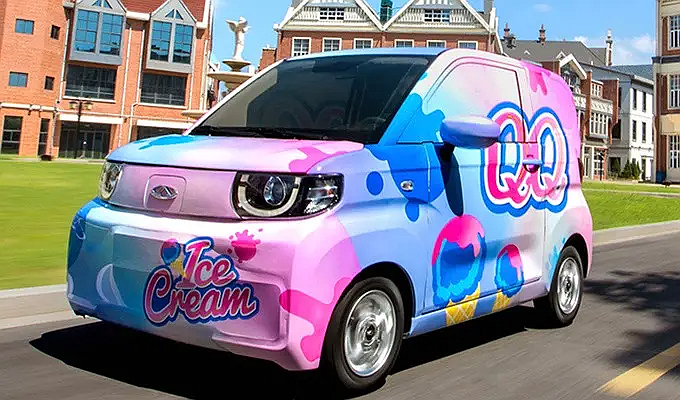 奇瑞qq冰淇淋实车曝光 颜值可爱呆萌 预计年内即可上市-新浪汽车