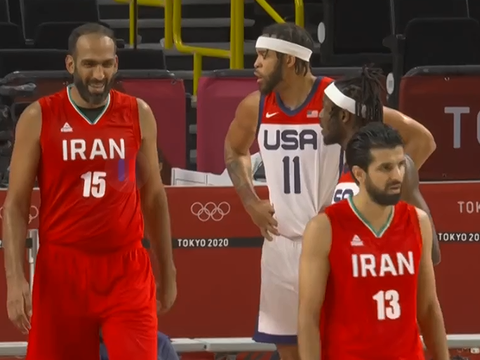 60：30！美国20分钟打溃伊朗，利拉德6记三分，伊朗出线难了