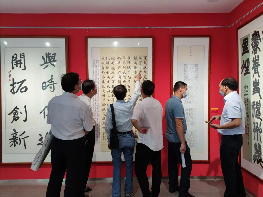建党100周年书画展示,建党100周年书画展 南宁市庆祝中国共产党成立100周年美术书法作品展举行