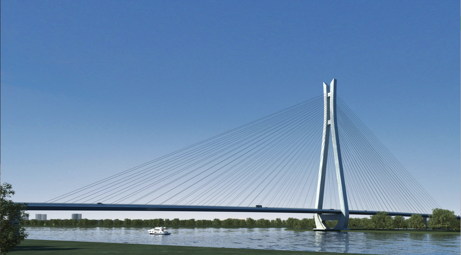 国内在建最大跨径独塔斜拉桥,南中高速横门西特大桥主