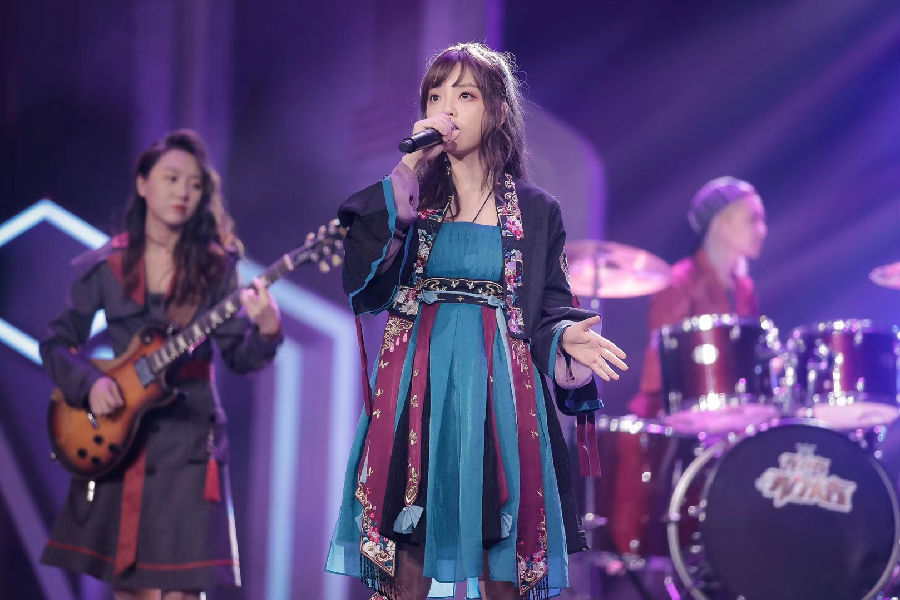 周典奥与梦天使女子乐队中央电视台开门大吉栏目精彩献唱