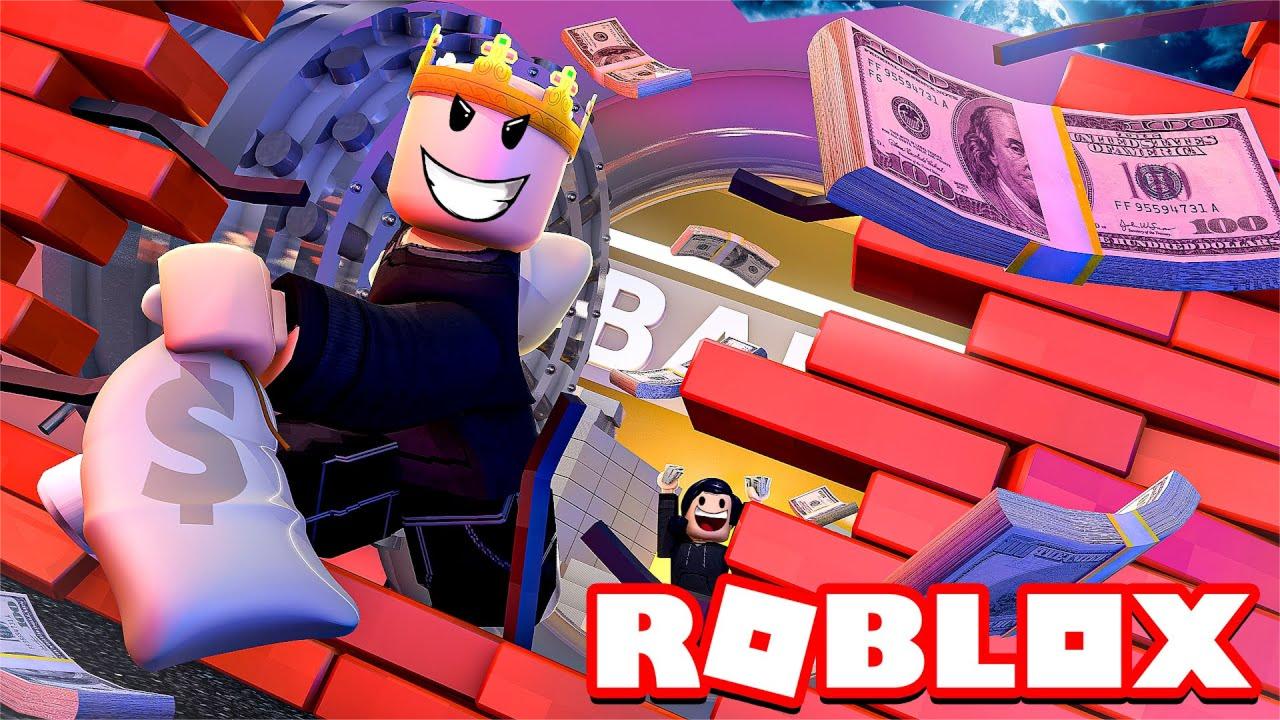 roblox抢劫模拟器:疯狂抢劫大作战!地上全都是钞票!小