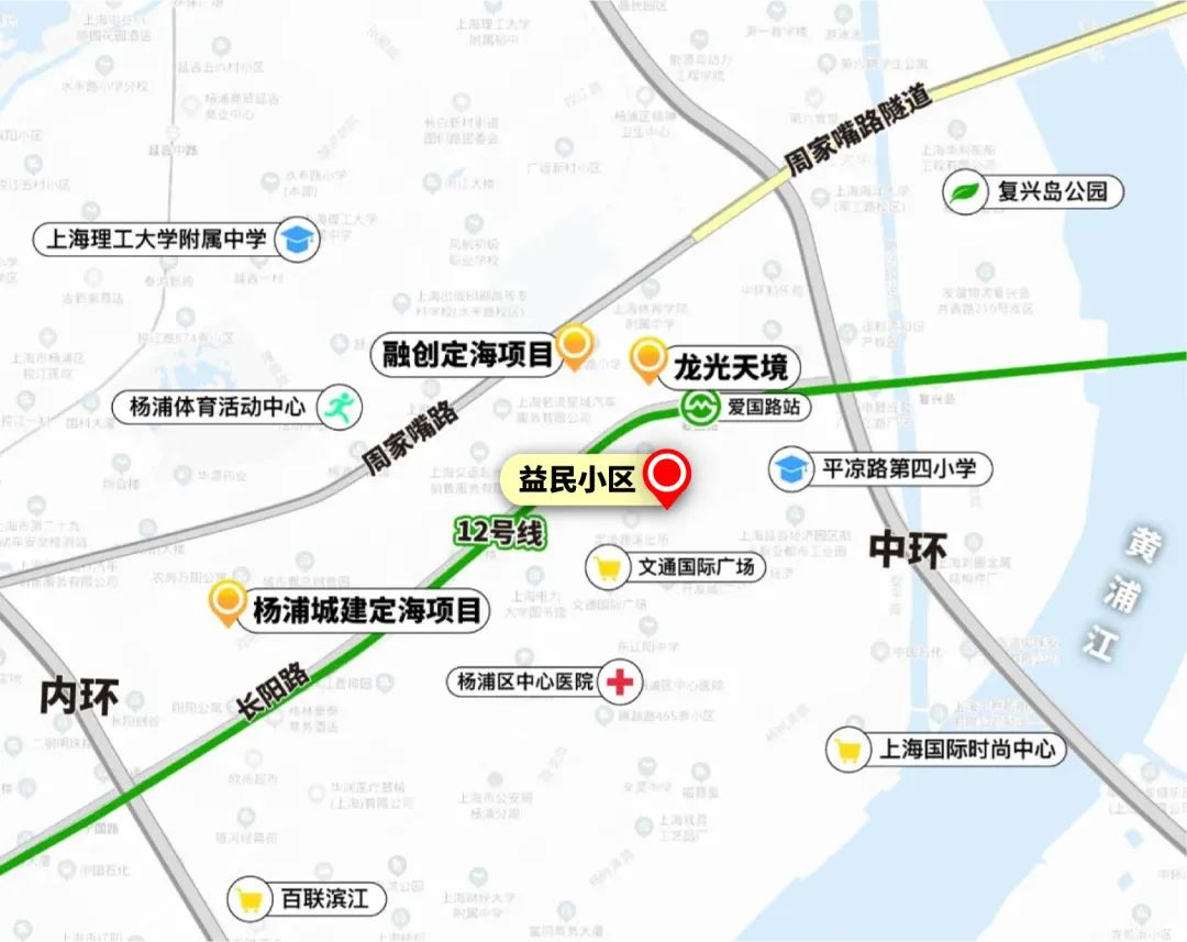 杨浦内中环12号线地铁房,益民小区二期82-134㎡房源即将入市!