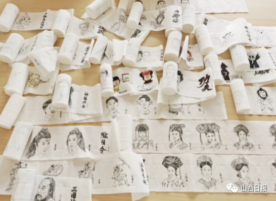 卫生纸上作画30多卷!这个山西姑娘不简单