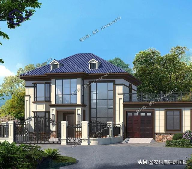 3款经典二层农村别墅,120平复式带堂屋,既有豪气又有地气
