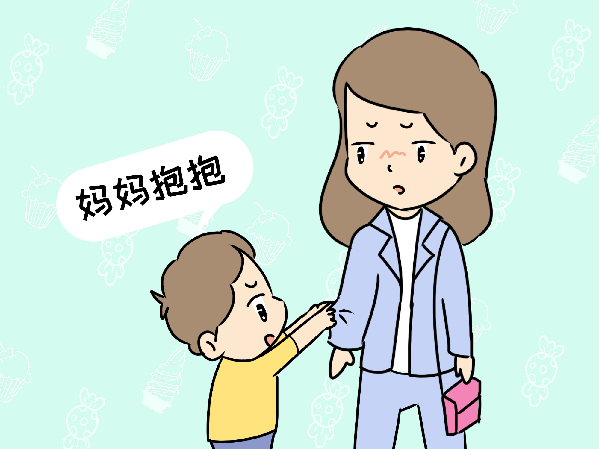 “妈妈，我要抱抱”，孩子这样说时，两个宝妈的不同做法影响孩子