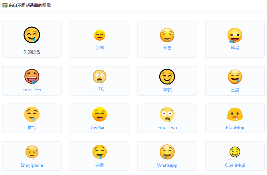 emoji 的相关信息,比如表情符号含义,使用示例,unicode代码点等