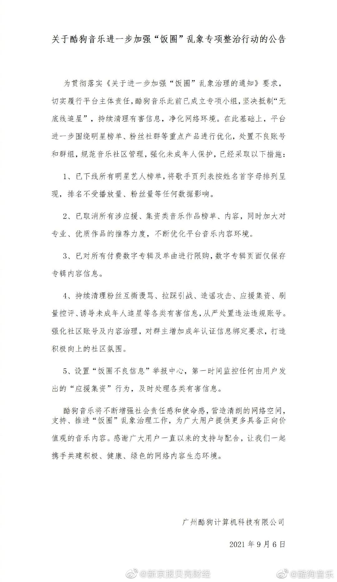 酷狗歌曲排行_酷狗音乐:下线明星艺人榜单净化酷狗社群网络环境