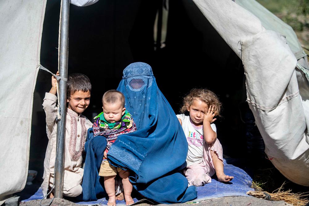 9月2日，阿富汗首都喀布尔难民营地。图片来源：视觉中国