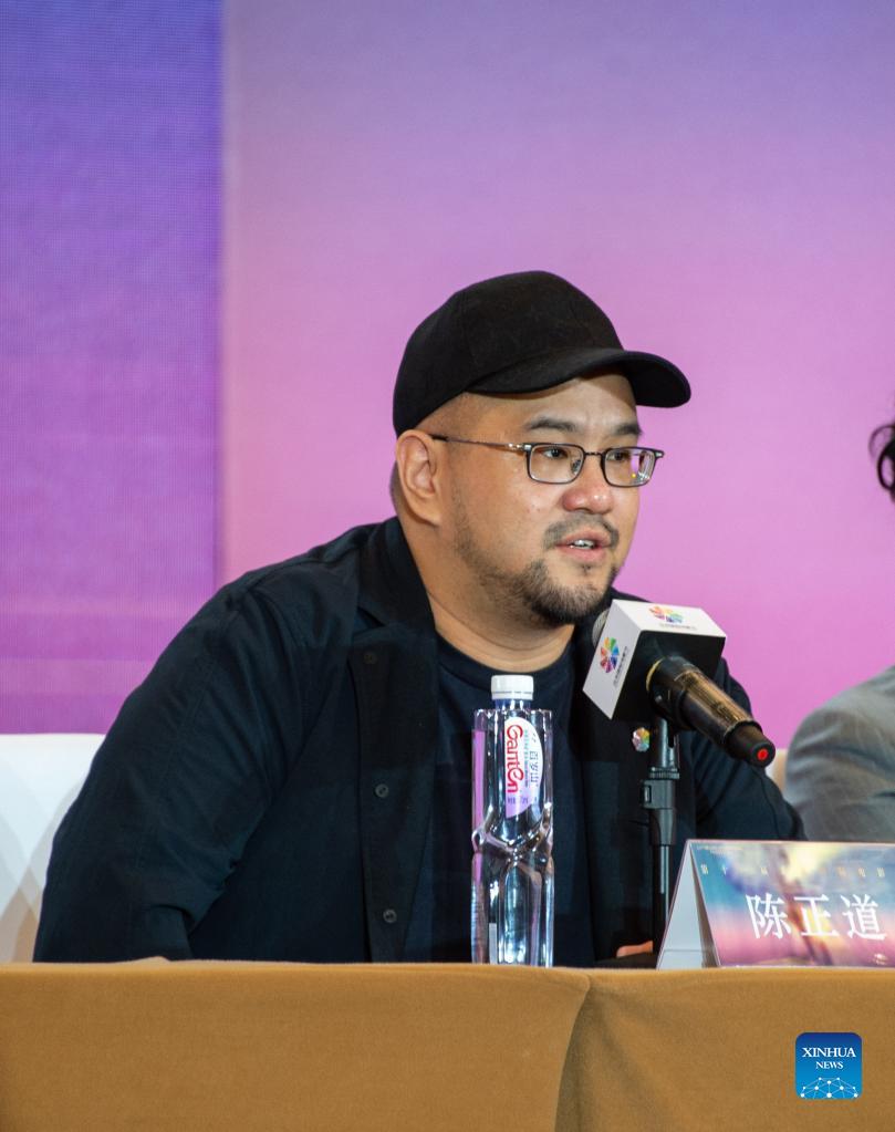 The Tiantan Awards jury member Chen Zhengdao is seen at the press conference during the 11th Beijing International Film Festival in Beijing, capital of China, Sept. 21, 2021. The 11th Beijing International Film Festival runs from Sept. 21 to 29, with nearly 300 films to be screened, according to the organizers. (Xinhua/Chen Zhonghao)