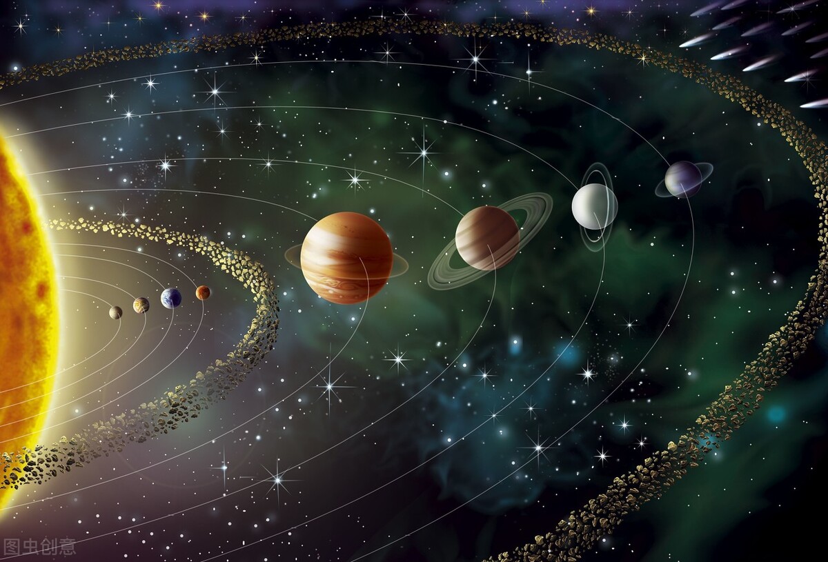 太阳系中九大行星创意46482_星空地球_其它类_图库壁纸_68Design