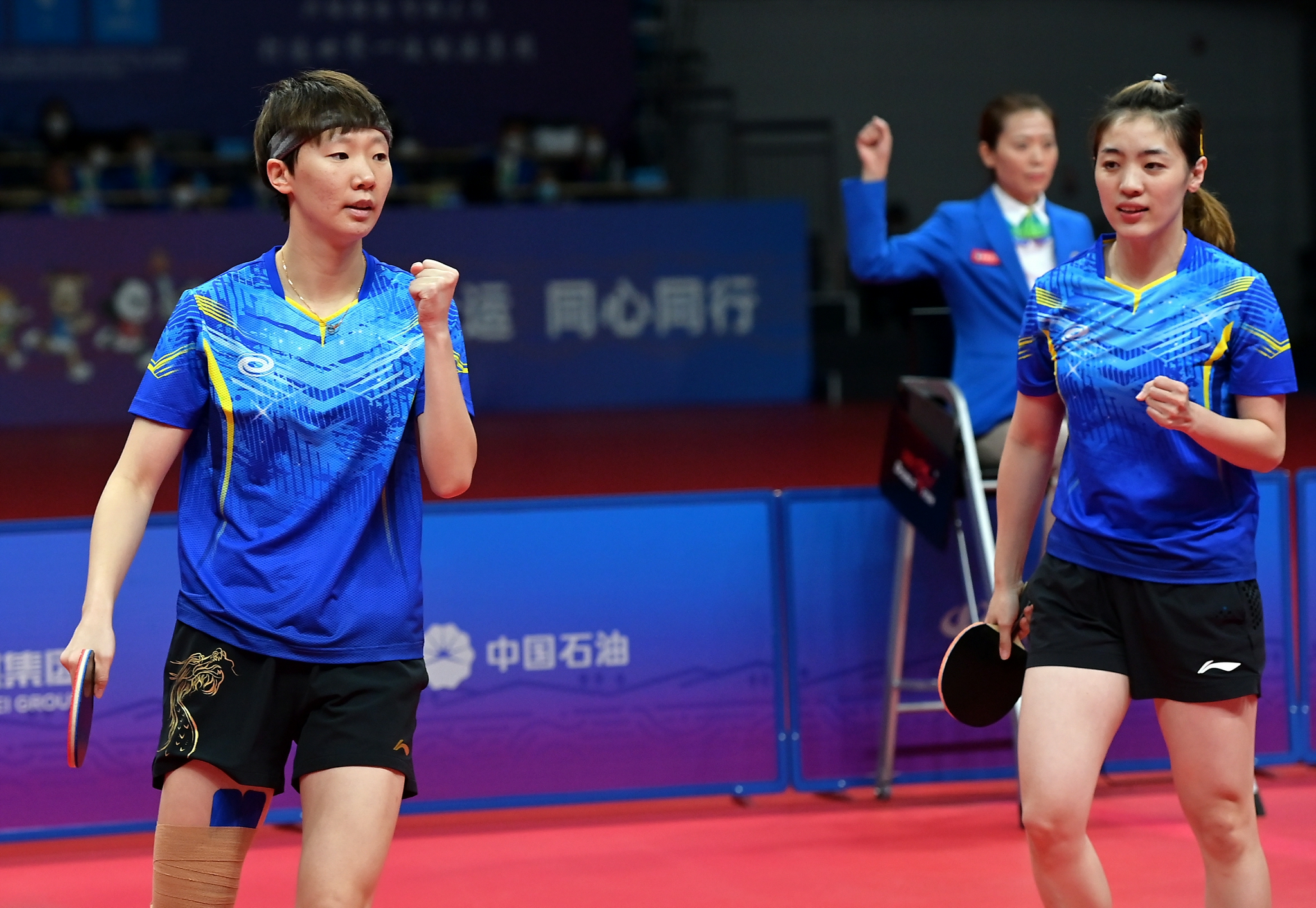乒乓球——女子双打半决赛:王曼昱/车晓曦晋级决赛