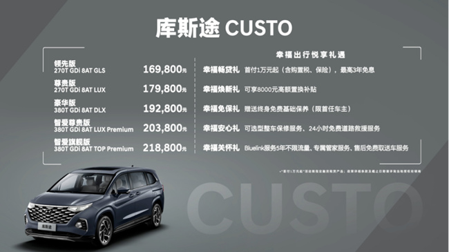 “家用MPV普及者”库斯途上市 推五款车型售价16.98万起