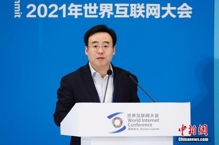 图为哔哩哔哩董事长兼CEO陈睿致辞。 中新社记者 韩海丹 摄