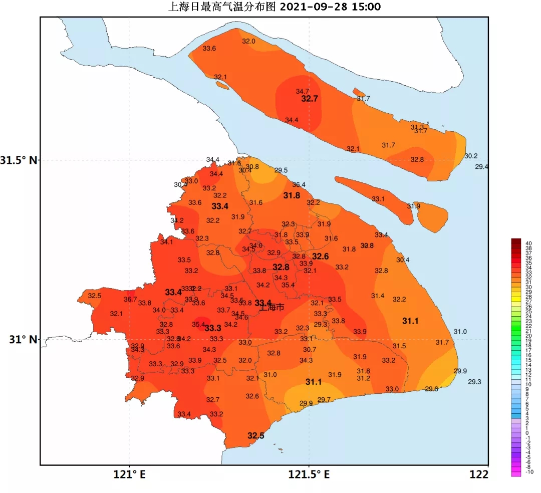 上海保持高炎值已连续11天日最高气温在30以上