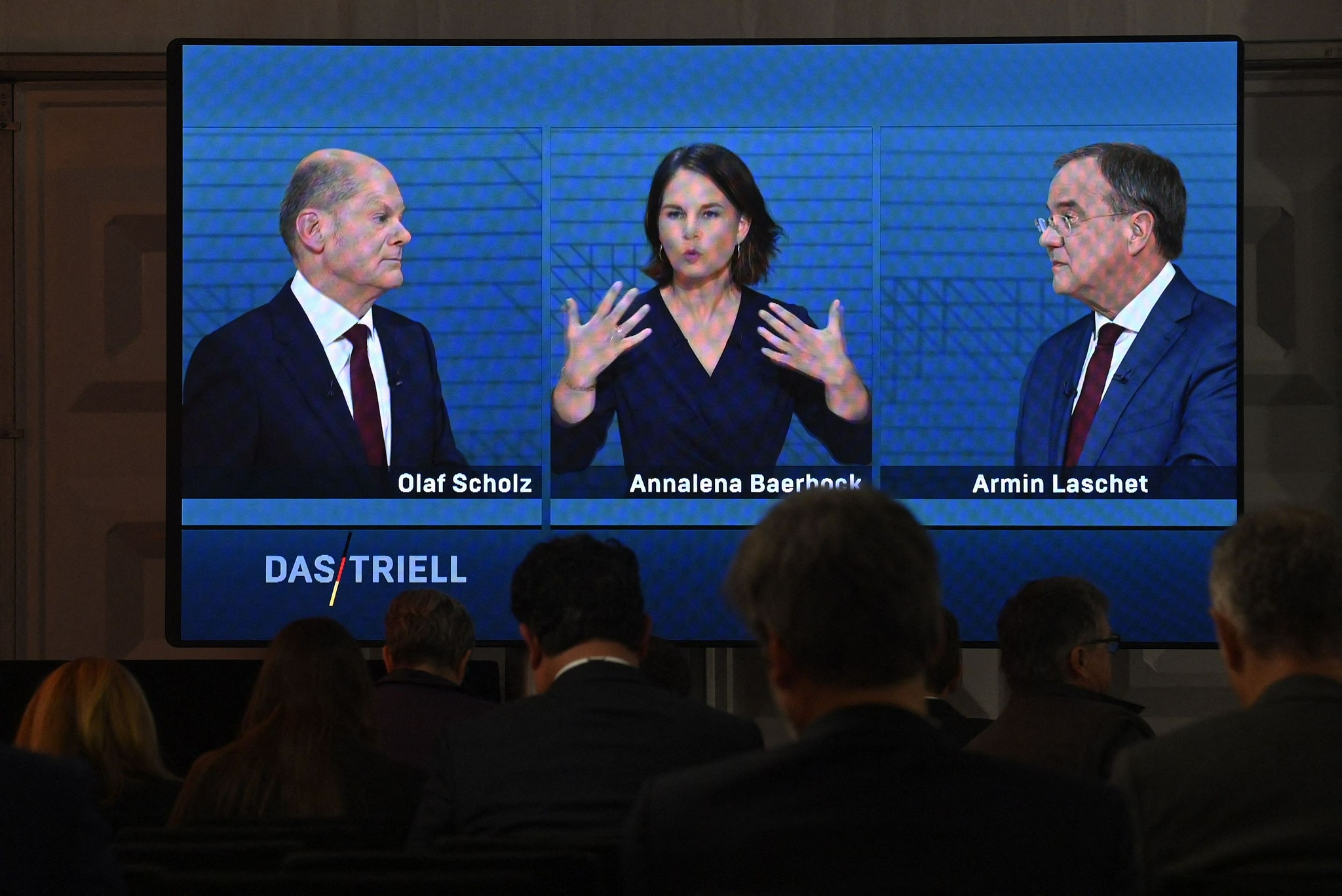 德国大选候选人电视辩论@视觉中国