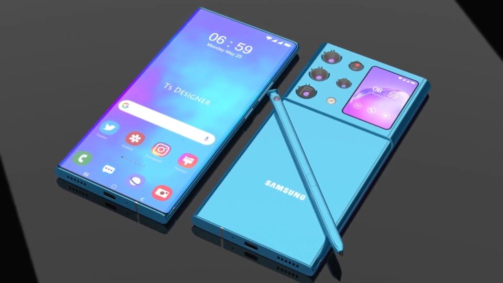 三星note22ultra概念机副屏很实用手写笔藏相机