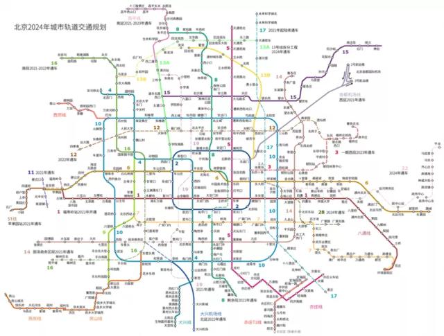 2024年地铁规划图北京,北京地铁 2023年 △北京2024年城市轨道交通规划