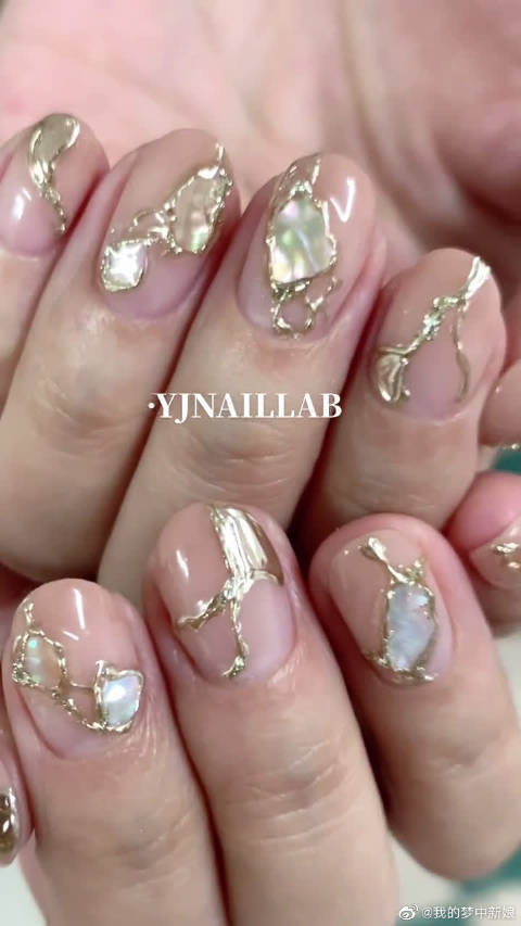 超好看的新娘甲原来短指甲也可以这么美
