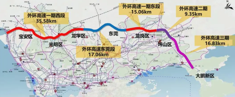 新进展深圳外环高速二期主线全线贯通预计年底通车