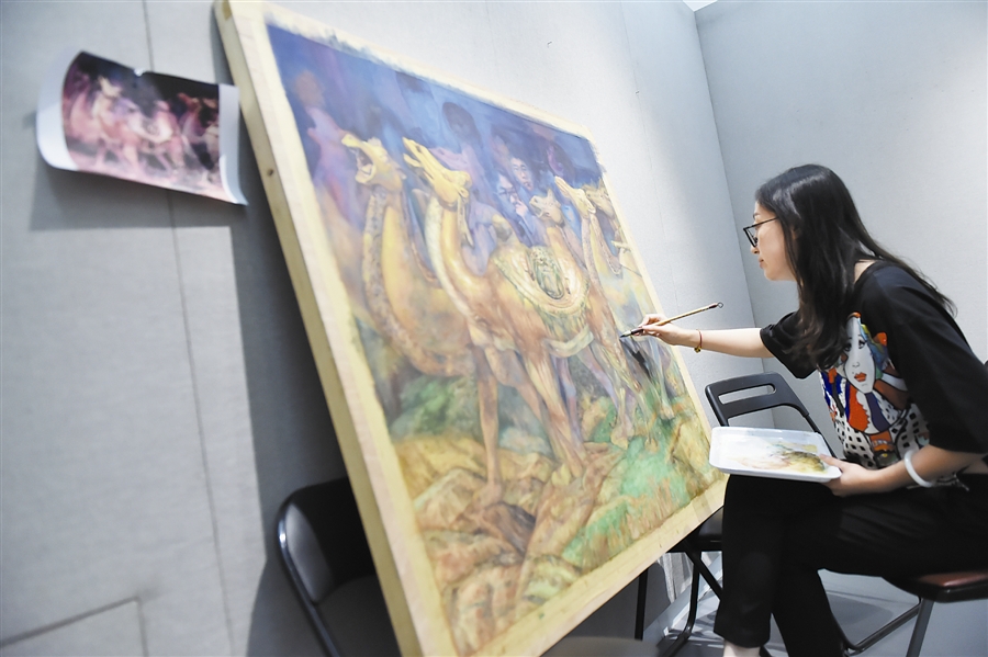 建党100周年水彩画4开,爱国红色主题的水彩画 标题导航孙天娇穿行在历史与现实间的古道新生|水彩画