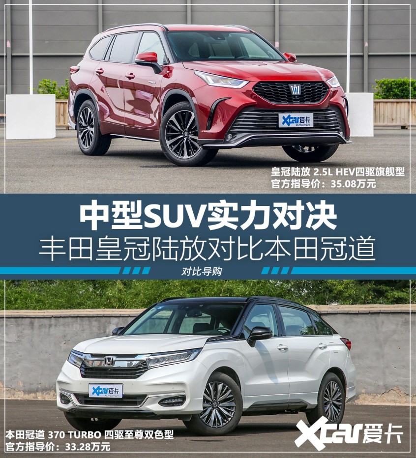 中型SUV实力对决 皇冠陆放对比冠道